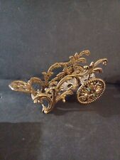 Vintage Israel Handicraft Artistic Quality Tamar Wine Bottle Holder Brass