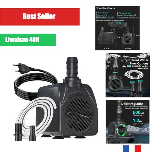 Pompe submersible 10w 600l - 10w, 600l/h