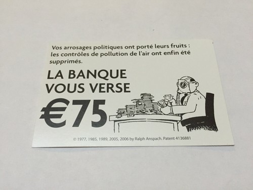 Carte monopoliste banque - la,