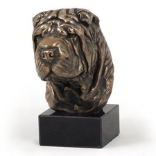 Shar Pei Tête Sur Pierre Art-Dog
