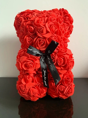 Ourson rouge roses - en,
