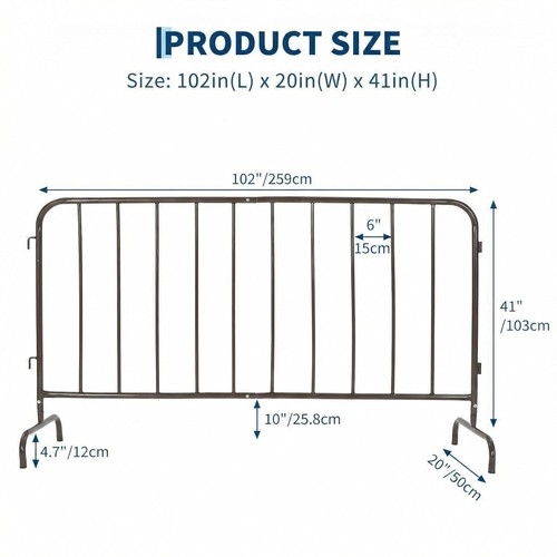 5ft interlocking steel - 5.5-8.5ft,