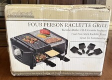 Raclette Grill - Non-Stick Grill Plate + Granite Plate 4 Person NEW In Open Box!
