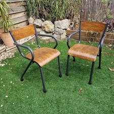 Chaise Fauteuil Enfant En Métal Et Bois MCA-G3 Années 60-70 Meuble École Vintage