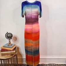 Marni Maxi Dress Size 46 (US 10) Multicolor Ombre Abstract Print Modernist Gown