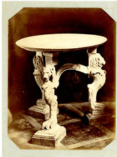 Vintage Albumen Print Carved Feet Albumen Print 21.7x27.6cm Approx 1