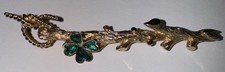 Boucher Signed and Numbered Shillelagh Brooch Four Leaf Clover