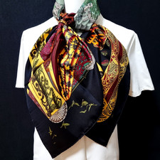 RARE VINTAGE foulard en soie Hermes "L'Atlantide" Carré 90 dessiné par...