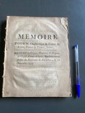 Mémoire pour M. l'Archevêque