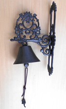 Cloche, Cloche Murale, Cloche De Porte En Fonte Hauteur 32Cm (54-BR)