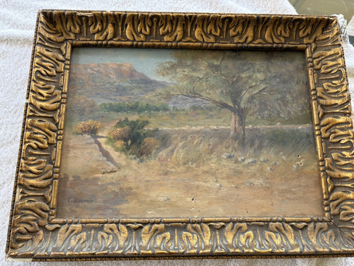 Huille sur toile ancienne - huille,