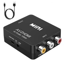 RCA to HDMI Female Converter Composite CBS Video Adapter, AV To HDMI