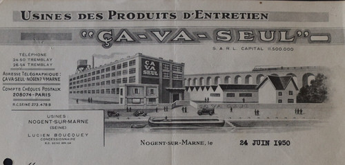 Facture 1950 nogent sur marne - 1950, nogent-sur-marne