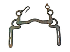 Ancien mors de bride cheval royal anglais rare en fer massif ancien vintage 1800