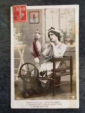 CP YOUNG WOMAN WITH A PENSIVE WHEEL - 63895