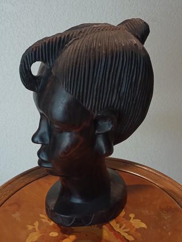 Tête africaine sculpture - tête,