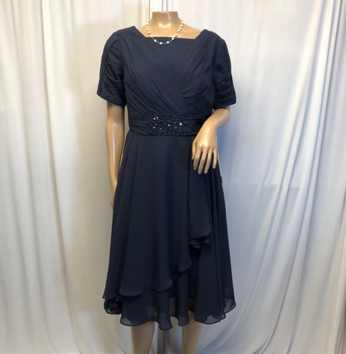 Mingdas dress navy midi womens - navy,