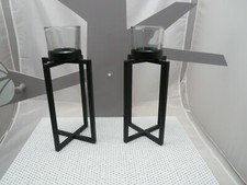 lot de 2 photophores métal