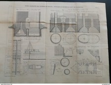 ANNALES BRIDGES & SHOES - plan of the working room of the Pont de Marmande 1883