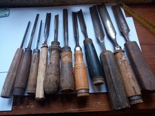 Lot 11 gouges ciseaux à bois