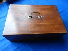 Ancien coffret bois, laiton et