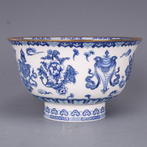Bol porcelaine bleu blanc - bleu,