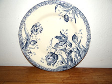 Gien Opaque Porcelain Service Blue Tulip Model Flat Plate 2