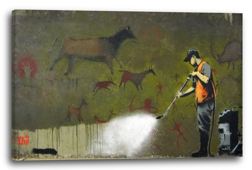 Toile cadres banksy homme - toile/cadres,