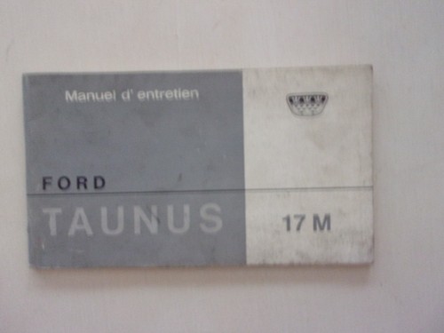 Ford taunus 17m livret - ford,