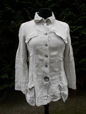 VINTAGE Veste parka manteau 3/4 lin épais COP COPINE Sylla 38 multi poches