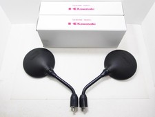 Kawasaki Z1000J Z1000MK2 KZ1000 Z1100GP ZRX Genuine Black Round Mirror Set NOS