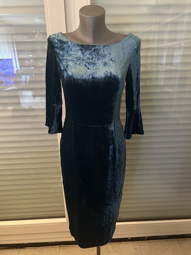 Robe velours bleu - velours,