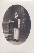 Antique photo card communicating with the priest-god photography GEORGE a PAIS