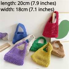 Enfants Filles Tricoté Sac à Main Creusé Décontracté Voyage Extérieur Plage Chic