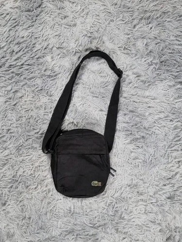 Sac bandoulière lacoste noir - lacoste,