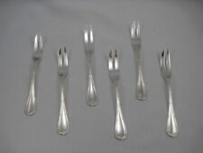 Christofle Rubans, 6 fourchettes à gâteaux 2 dents Métal argenté, Excellent état