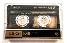 Denon MD 46    audio cassette blank tape used Made in Japan Type IV 