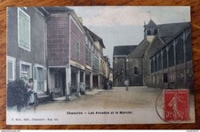 Chaource (Aube) - Les Arcades et le marché - Commerces, Boulangerie Bourgeat - A