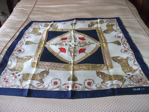 Beau foulard soie vintage - foulard,