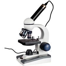 AmScope 40X-1000X Etudiant LED Microscope 5MP USB 2.0 Caméra Rude / Fin Focus