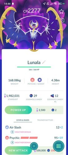 Lunala non shiny registred - non, (registred