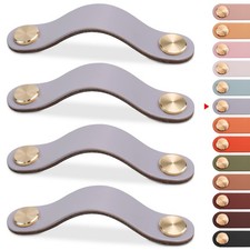 4pcs Poignée Meuble Cuir