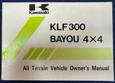 Kawasaki 99920-1452-01 KLF300 Bayou 4X4 Owner's Manual