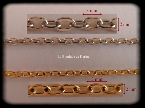 Chaine metal argente - de,
