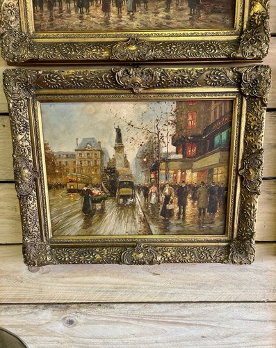 Huile toile encadrée doré - encadrée,