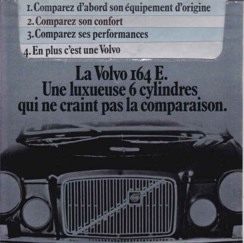 Catalogue brochure volvo 164 - catalogue, e