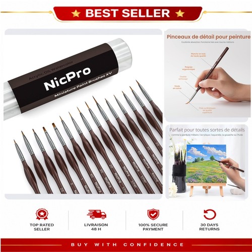 Nicpro pinceaux peinture - pinceaux,