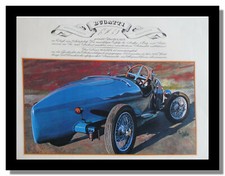 1923 Bugatti Type 23 Brescia framed print published by Aral free p&p UK