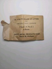 Package Of Letters For Pro Marker Metal Golf Ball Marker United Metal Products 
