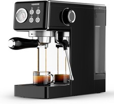 Hanrose Expresso Machine 15 Bar, Machine with Milk Frother Steam Wand, Black